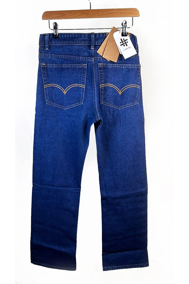 Fabure Men's Straight Stretch Jeans - Dark Blue Multiple Sizes