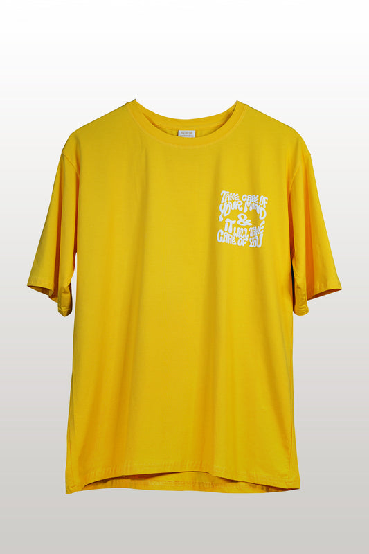 Take Care of Your Mind Graphic Tee – Skeleton Tub Design