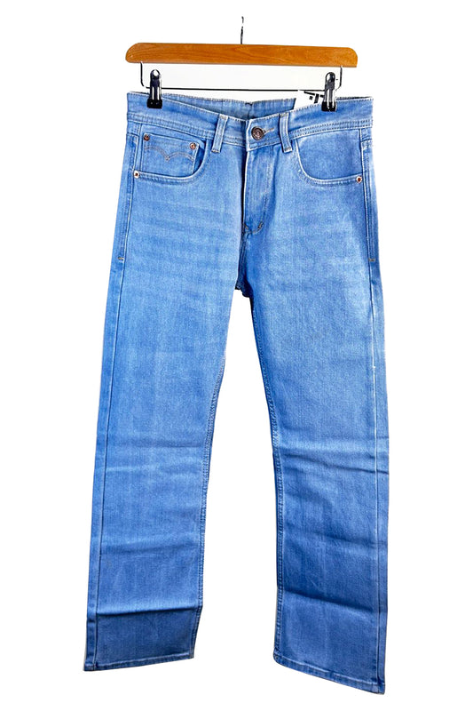 Fabure Men's Straight Fit Stretch Jeans - Light Blue Multiple Sizes