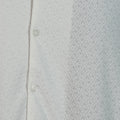 Textured White Casual Half Sleeve Shirt